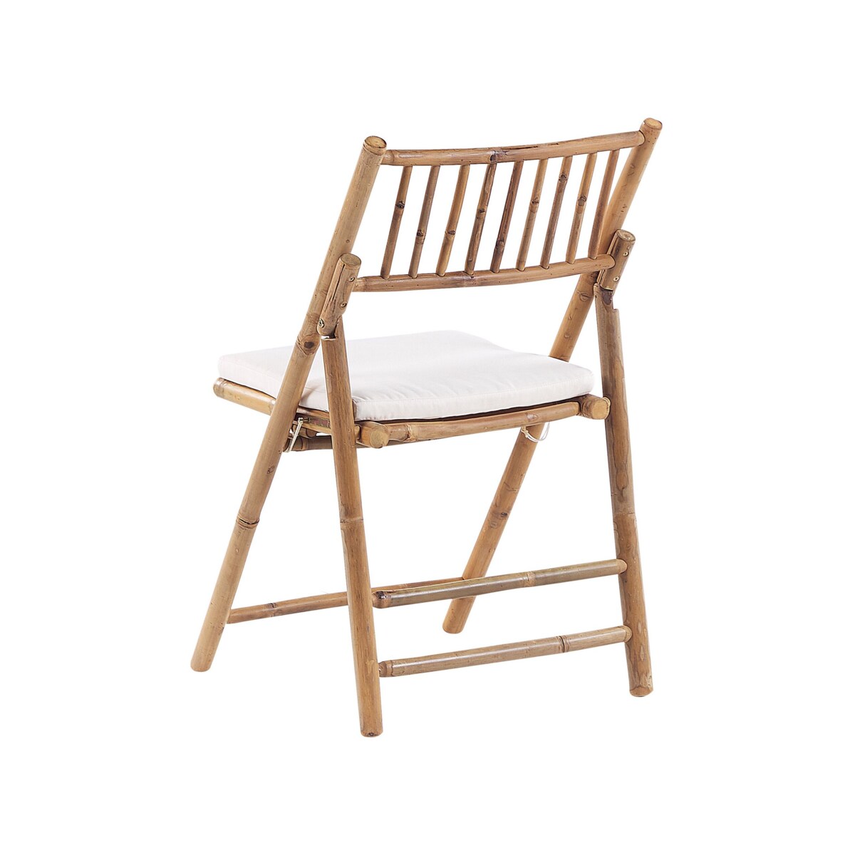 Zestaw mebli ogrodowych drewno bambusowe z poduszkami białymi SAVALLETRI