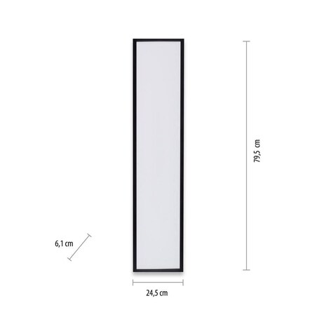 Sypialniana lampa sufitowa Flat LED 14W prostokąt czarny