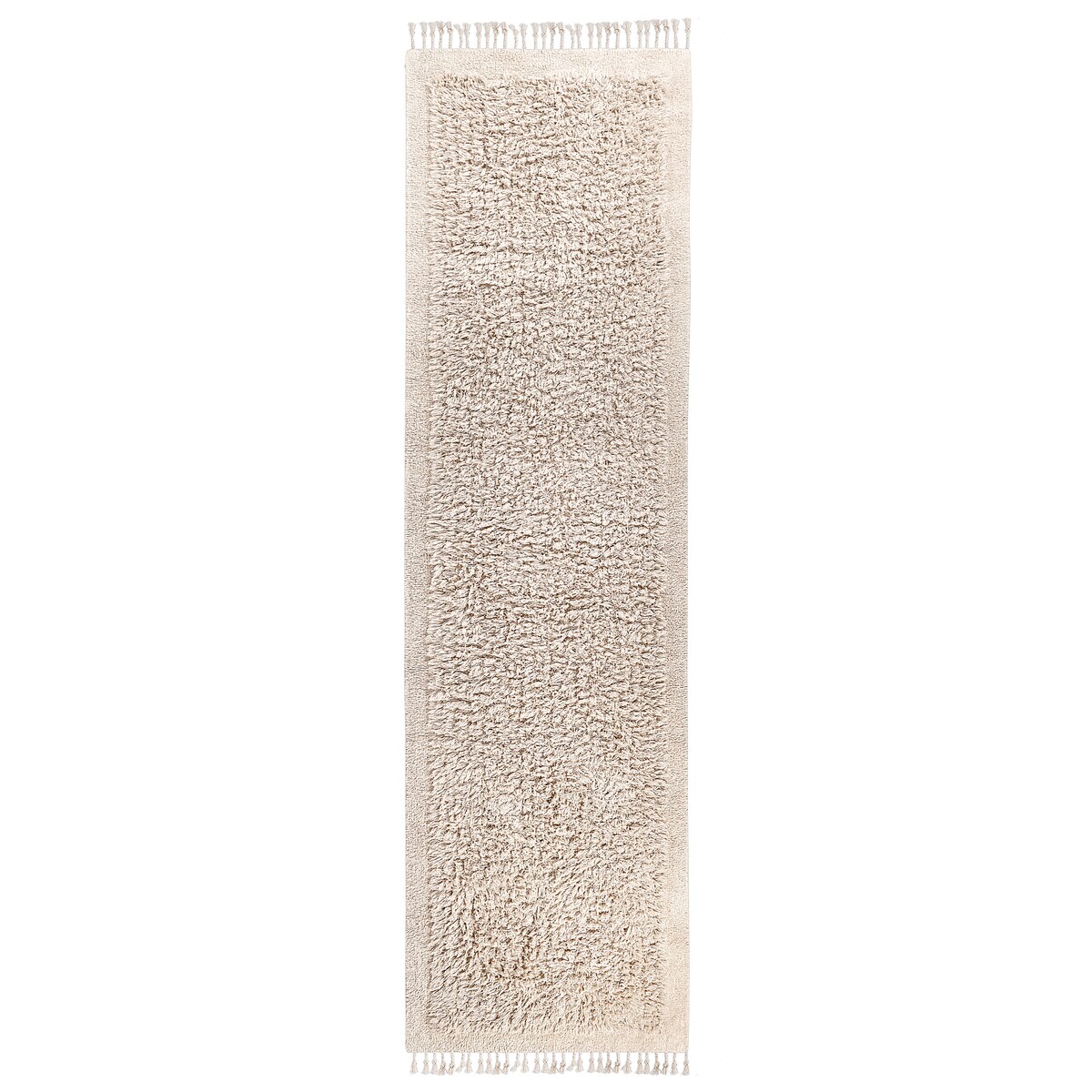 Dywan BITLIS Jasnobeżowy 80 x 300 cm Bawełna