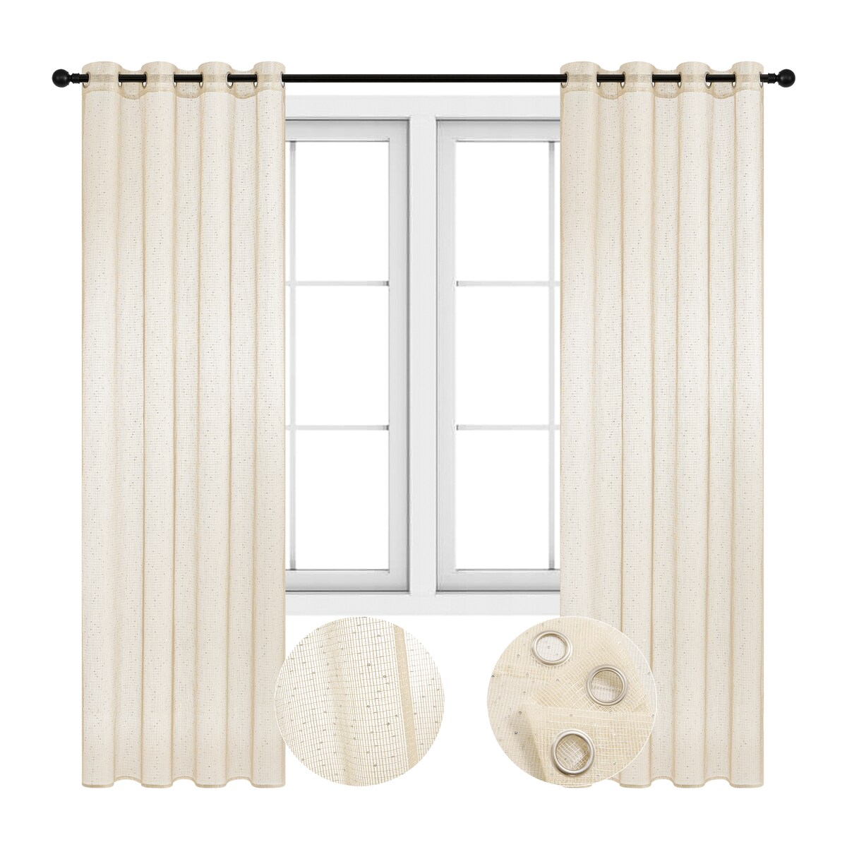 firana "perla lumiere" z siatki 140x250 cm