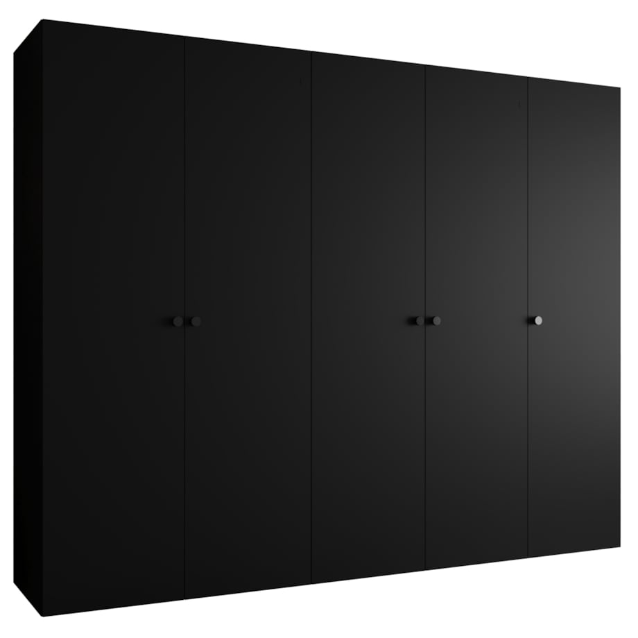 Szafa uchylna otwierana PARMA 1 250 wys. 202 cm Czarny + u. Czarny