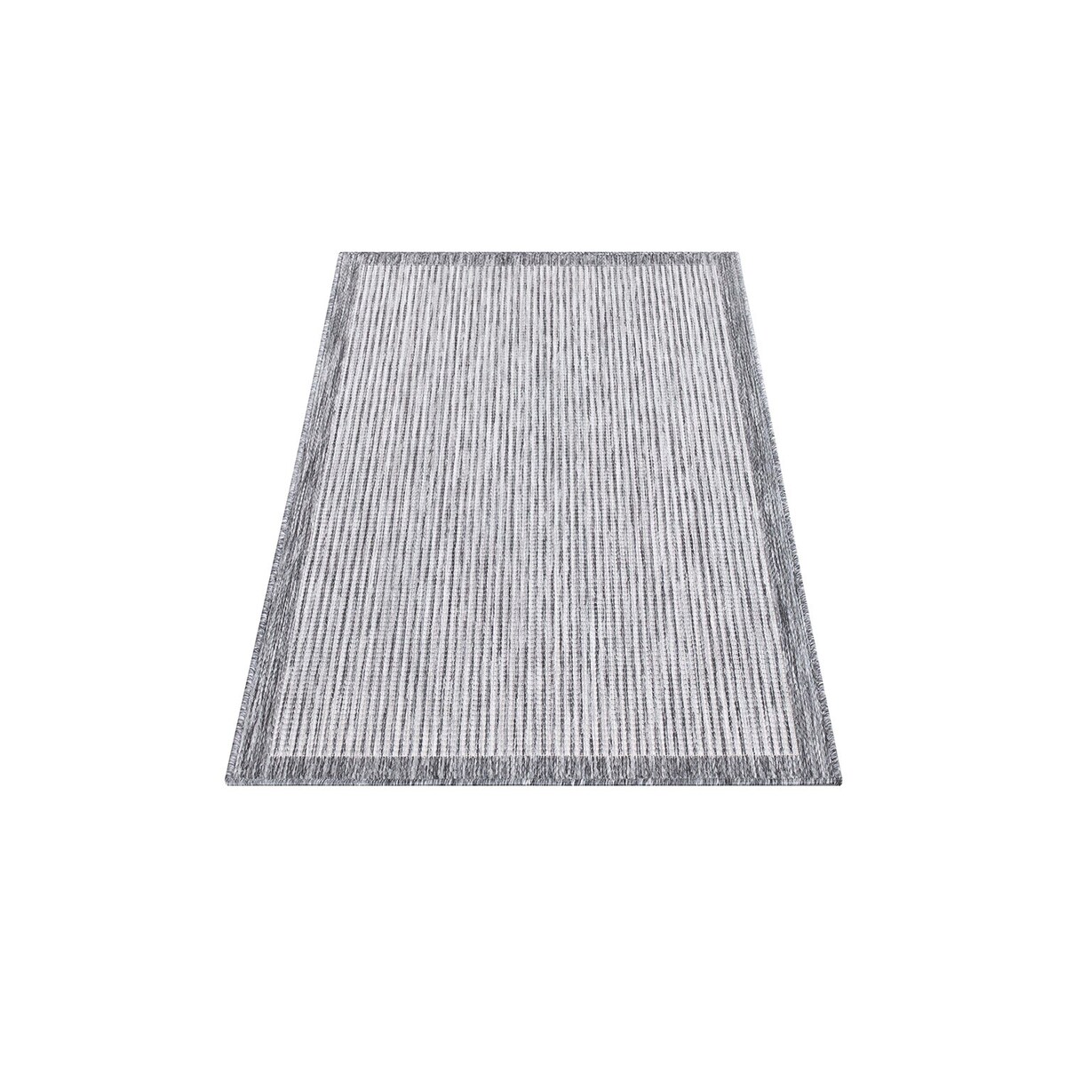 Dywan na zewnątrz i do wnętrz ramka Sunny 4700 Szary Krem 150x150