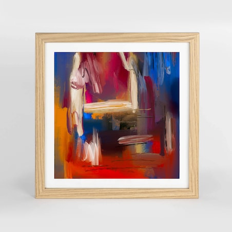 Brązowa ramka na zdjęcia 30x30 cm wisząca rama MDF z plexi klasyczna ramka kwadratowa