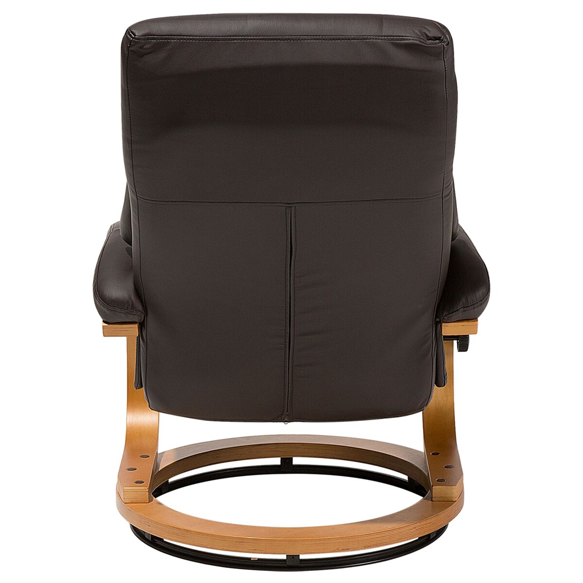 Fotel do masażu podgrzewany z podnóżkiem ekoskóra brązowy FORCE