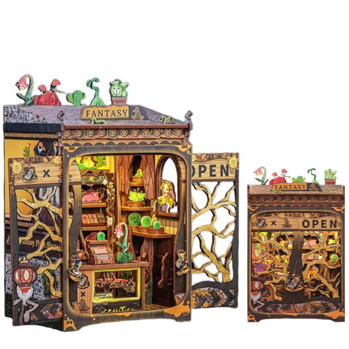 Miniaturowy domek mini Book Nook - Fantastyczne rośliny - CuteBee