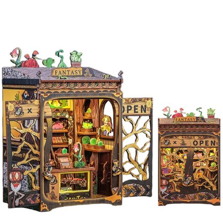 Miniaturowy domek mini Book Nook - Fantastyczne rośliny - CuteBee