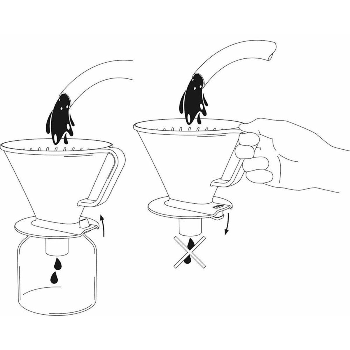 Filtr do kawy z przezroczystego tworzywa