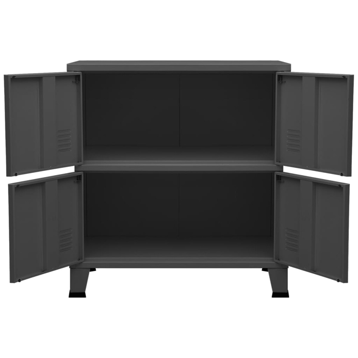 vidaXL Industrialna szafka, antracytowa, 75x40x80 cm, stalowa