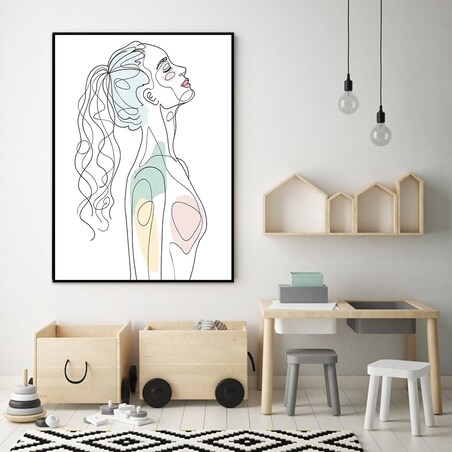 Poster Story, Plakat, Obraz - Kolorowa Dziewczyna, wymiary 42 x 60 cm