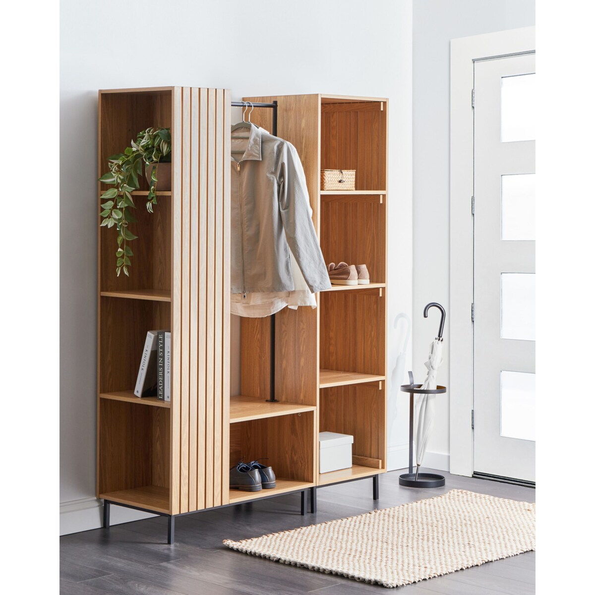 Otwarta szafa 5 półek LEANDRO Jasnobrązowy