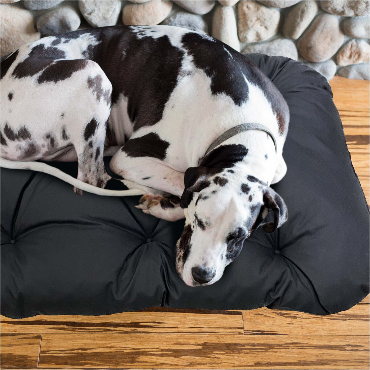 Legowisko Dla Psa Poduszka Posłanie Wytrzymałe 90X70 Cm Czarne