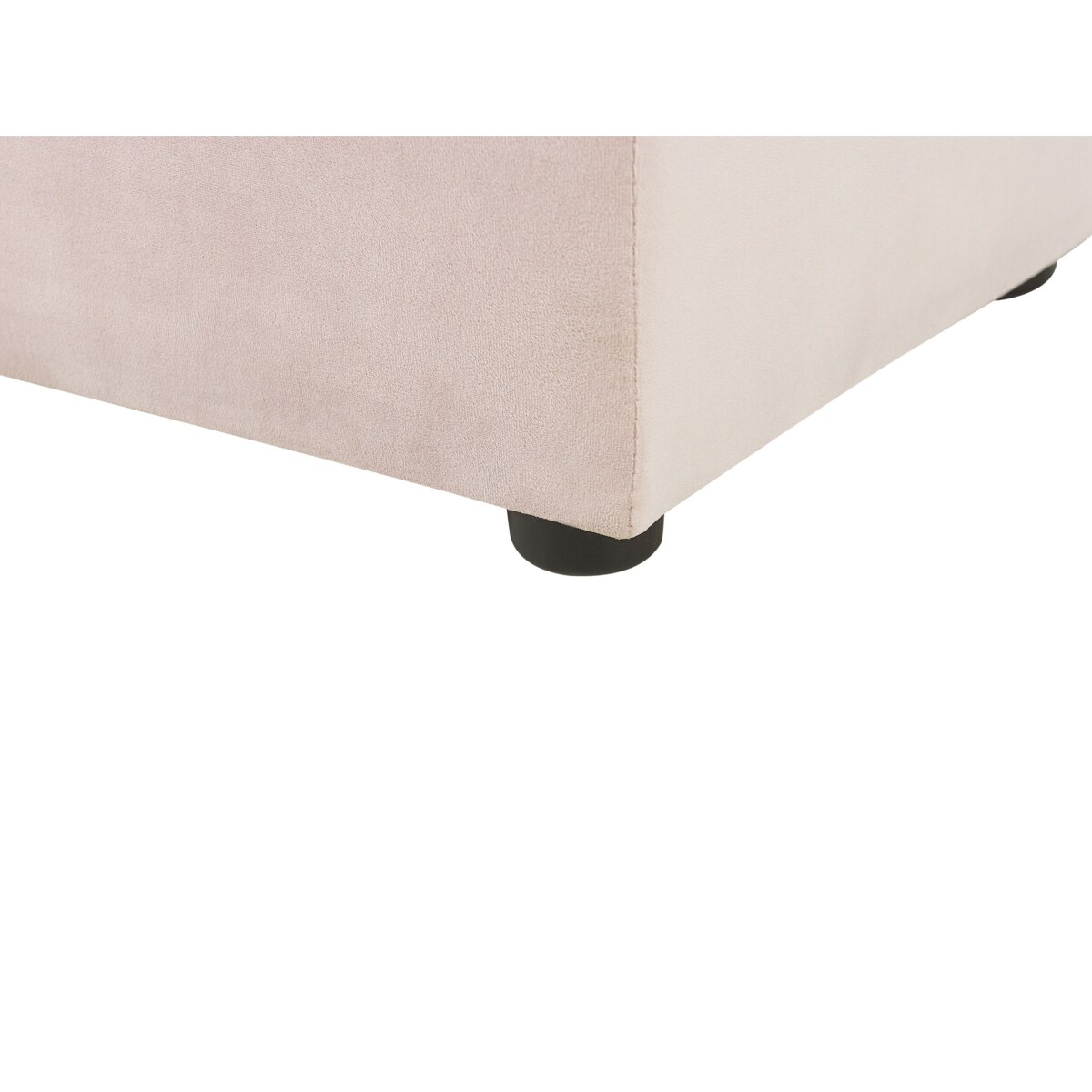 Łóżko wodne welurowe z ławką 180 x 200 cm pastelowy róż NOYERS