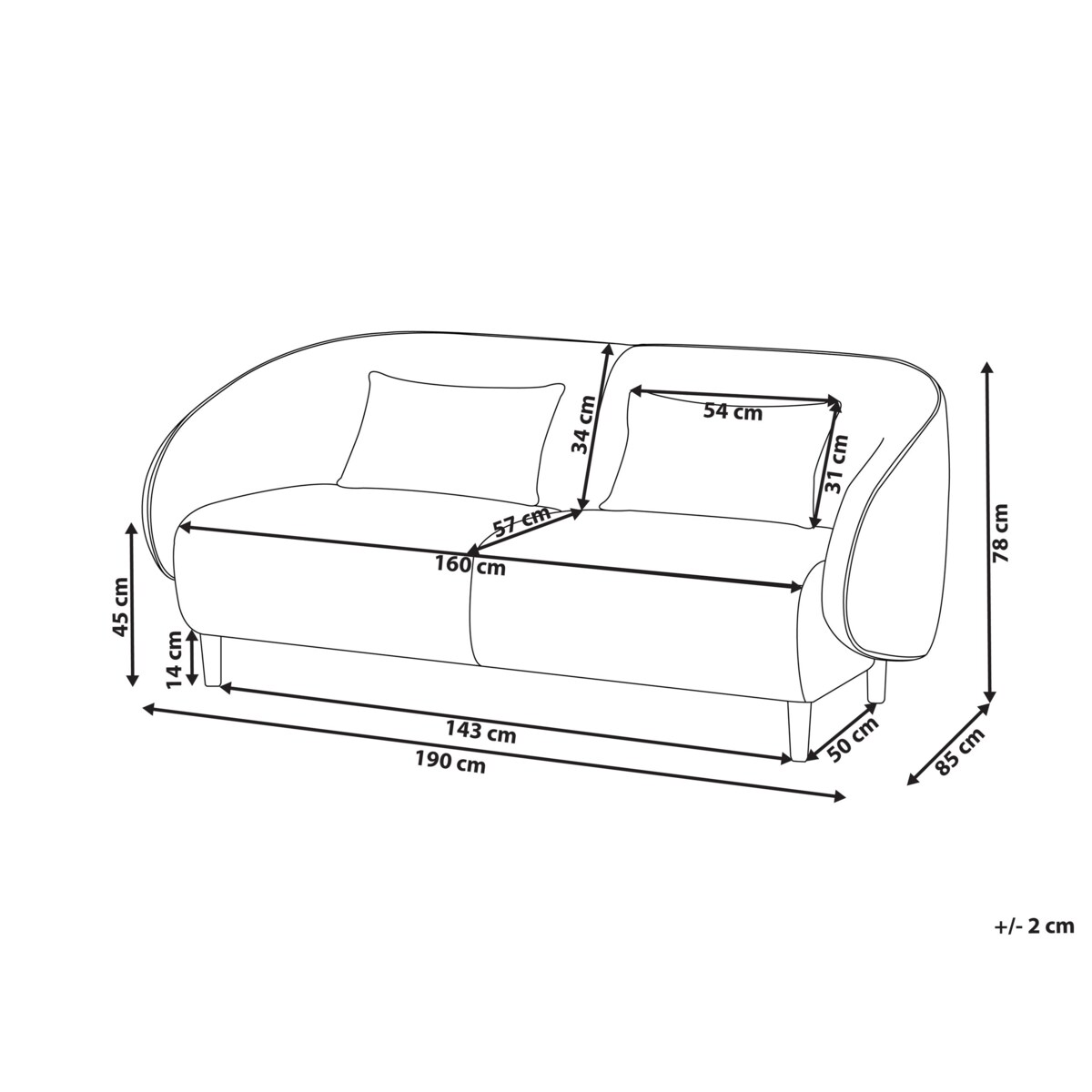 Sofa UMEA Jasnobeżowy