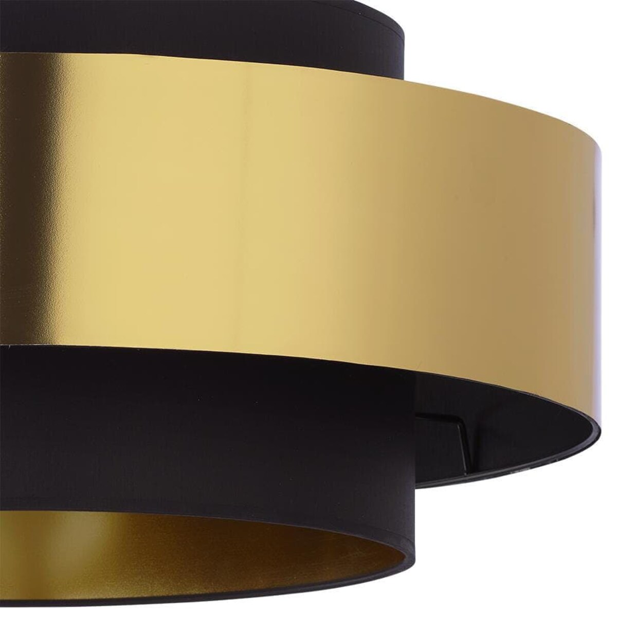 Nowoczesna lampa wisząca Calisto 4376 TK Lighting okrągła tuba czarna złota