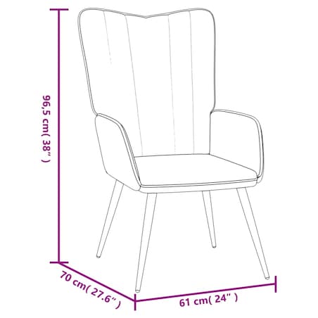 vidaXL Fotel, czarny, obity aksamitem