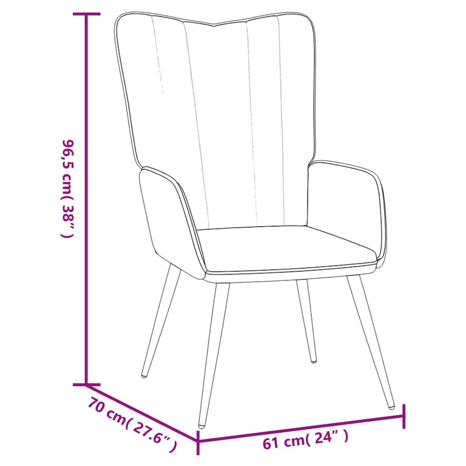 vidaXL Fotel, czarny, obity aksamitem