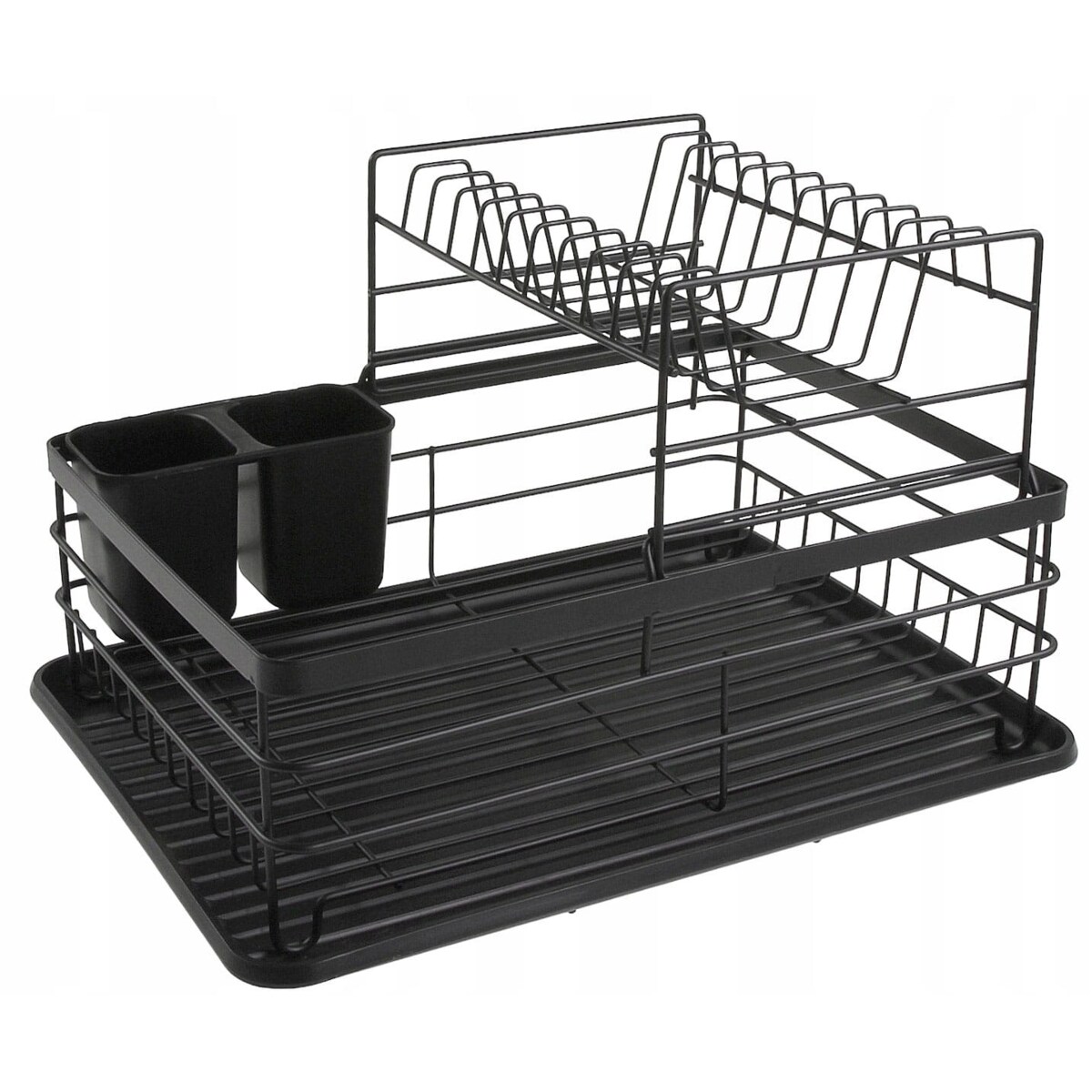 Suszarka do naczyń dwupoziomowa czarna Ociekacz 43x32x27cm KINGHOFF