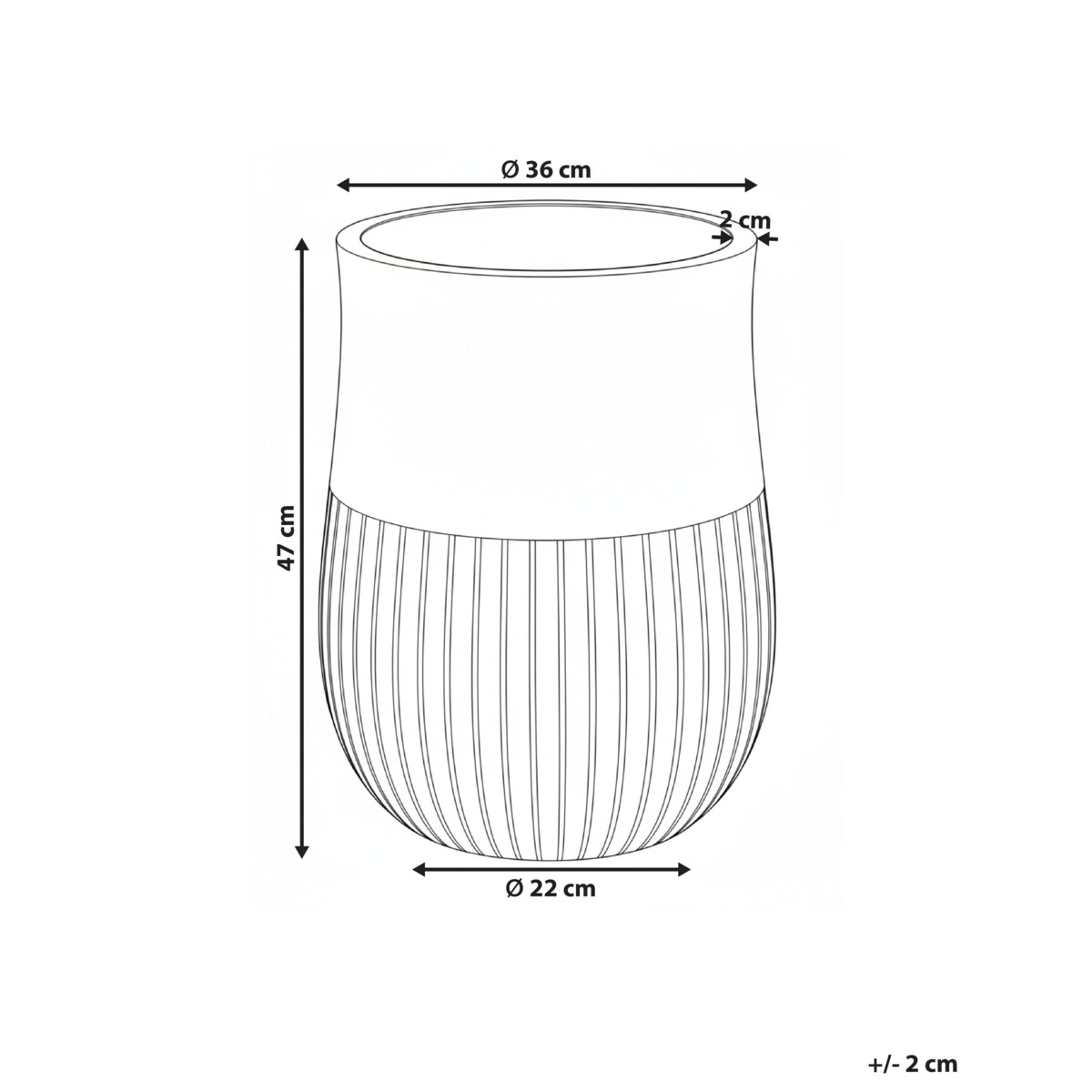Doniczka PYLAROS 36 cm Beżowy