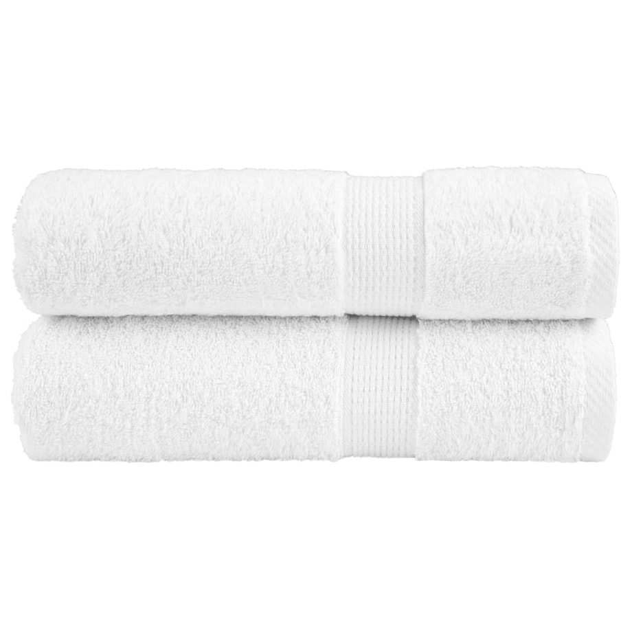 vidaXL Ręczniki premium, SOLUND, 2 szt., białe, 100x150 cm, 600 g/m²