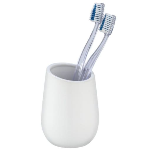 Kubek ceramiczny na szczoteczki BADI, WENKO, kolor biały
