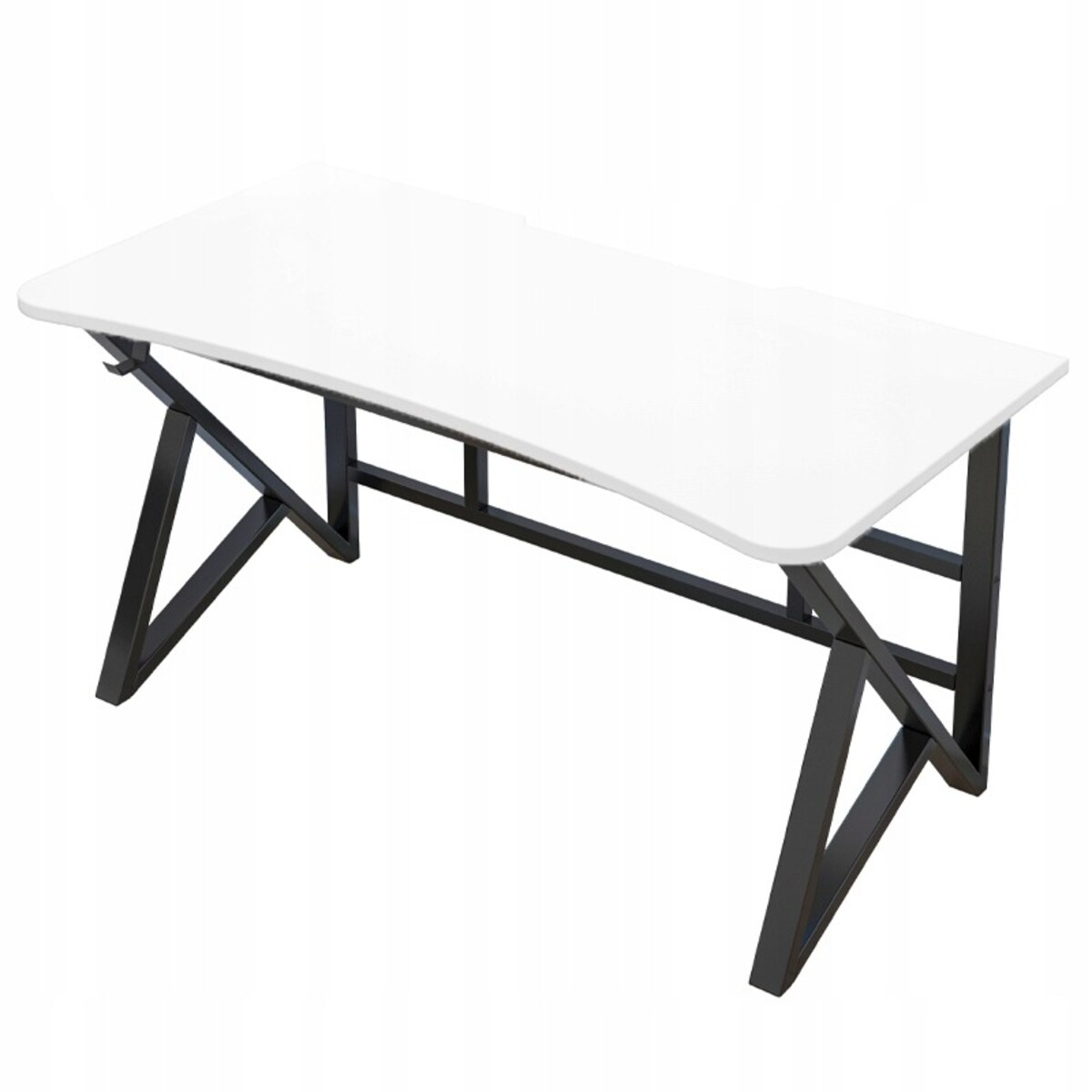 Biurko Komputerowe Białe Gamingowe Nowoczesne Dla Gracza Loft Duże 120 Cm