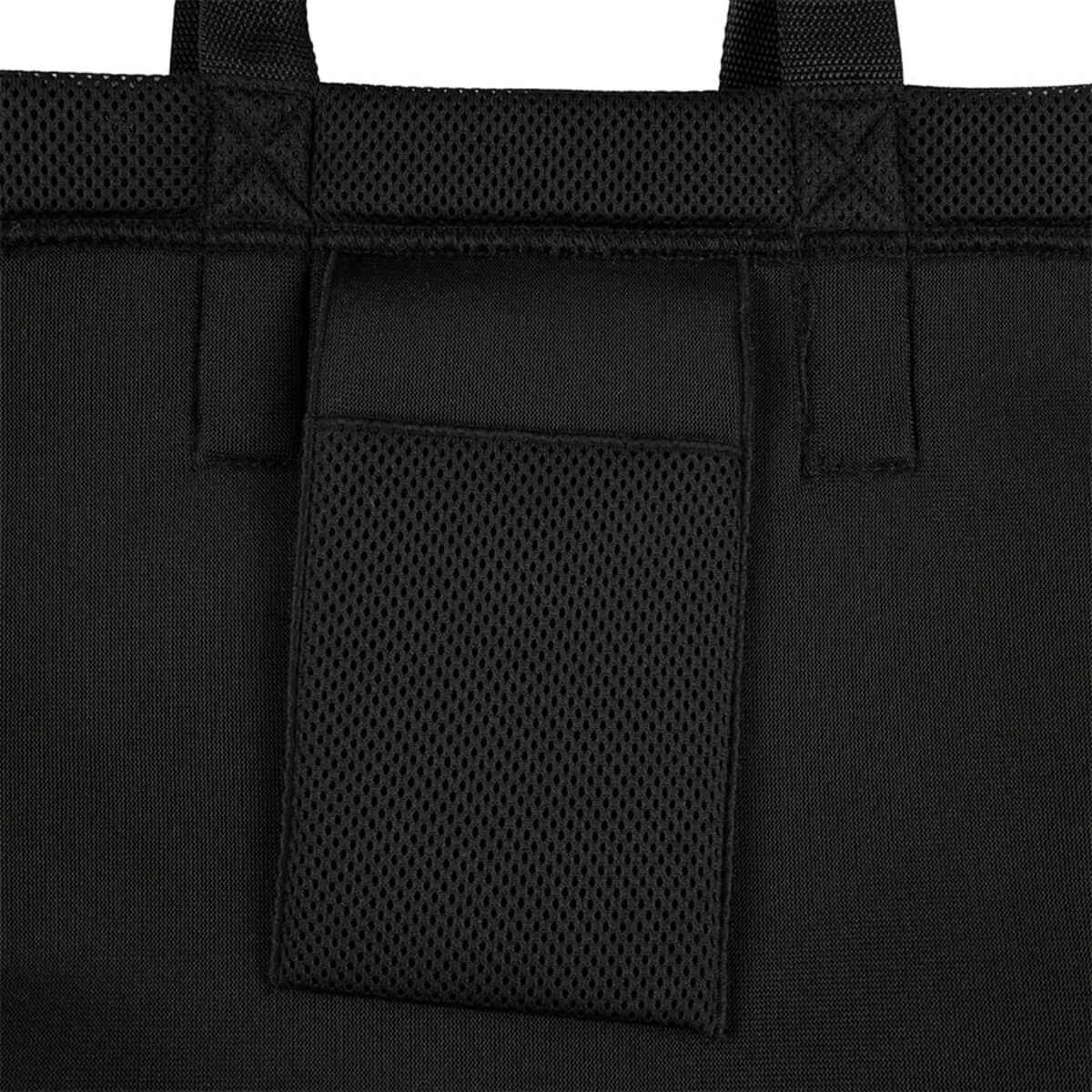Torba do ręki mała czarna z kieszonką 35x30 cm, śniadaniówka