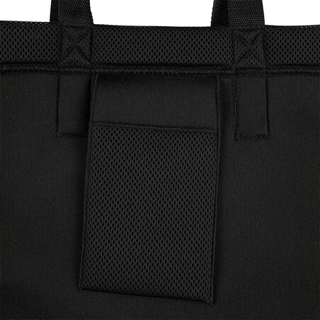 Torba do ręki mała czarna z kieszonką 35x30 cm, śniadaniówka