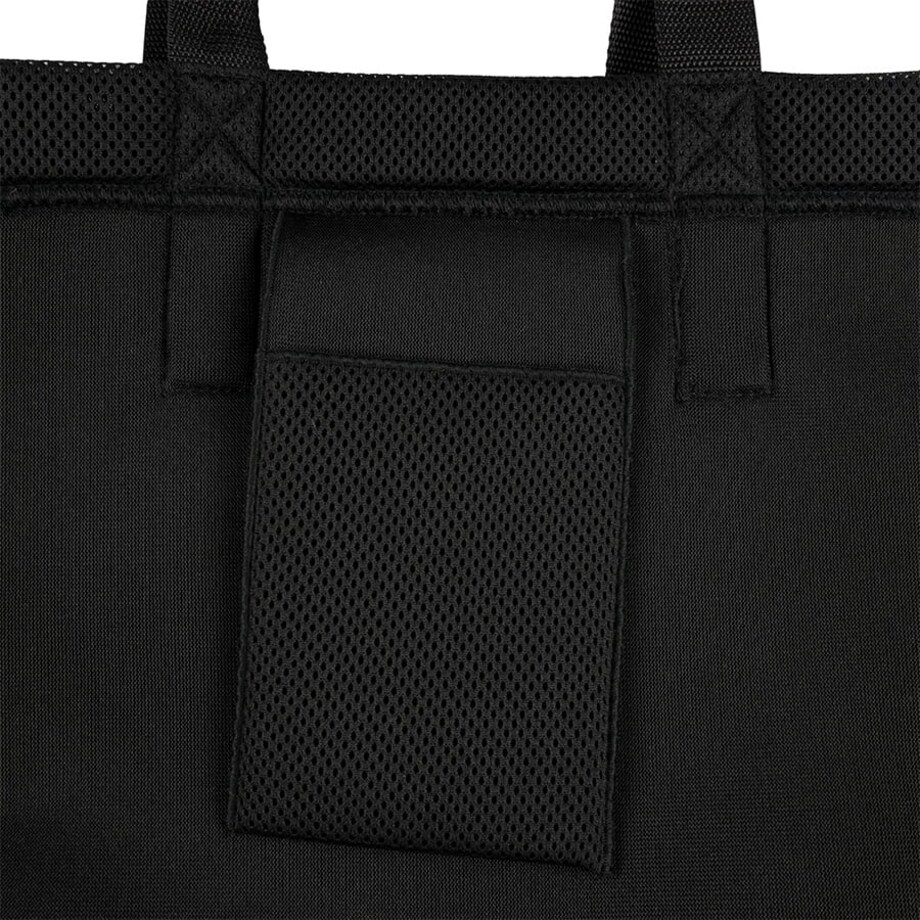 Torba do ręki mała czarna z kieszonką 35x30 cm, śniadaniówka