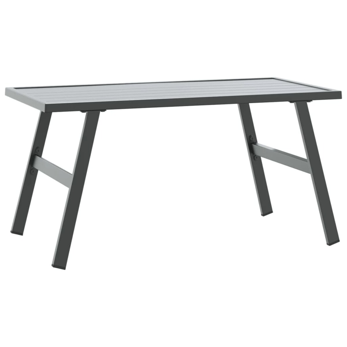 vidaXL Stolik kawowy do ogrodu, czarny, 90x45x35 cm, malowana stal