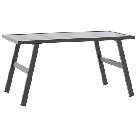 vidaXL Stolik kawowy do ogrodu, czarny, 90x45x35 cm, malowana stal