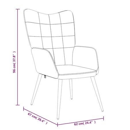 vidaXL Fotel z podnóżkiem, niebieski, obity tkaniną