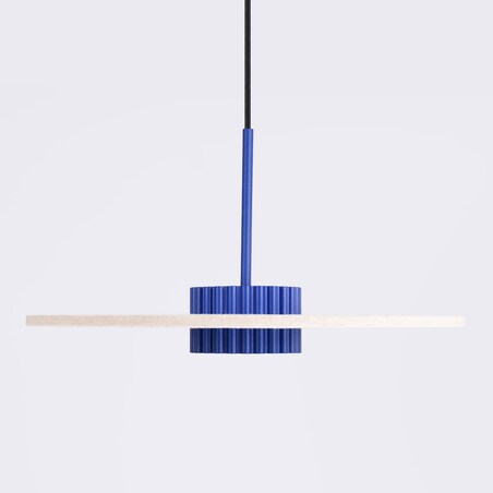 Lampa wisząca OVO 1 ultramaryna/beżowa filc Gx53