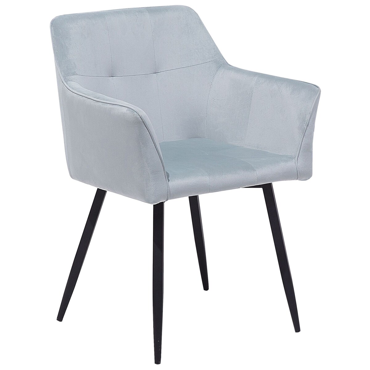 Zestaw 2 krzeseł do jadalni welurowy szary JASMIN