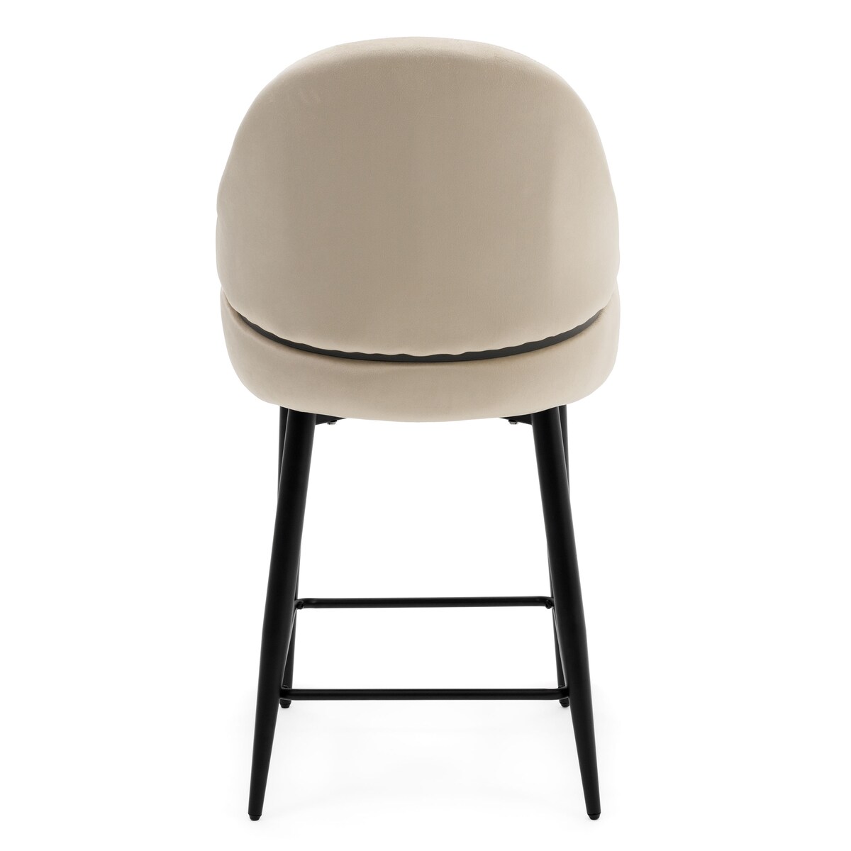 Hoker tapicerowany welurowy do salonu BERGAMO beżowy