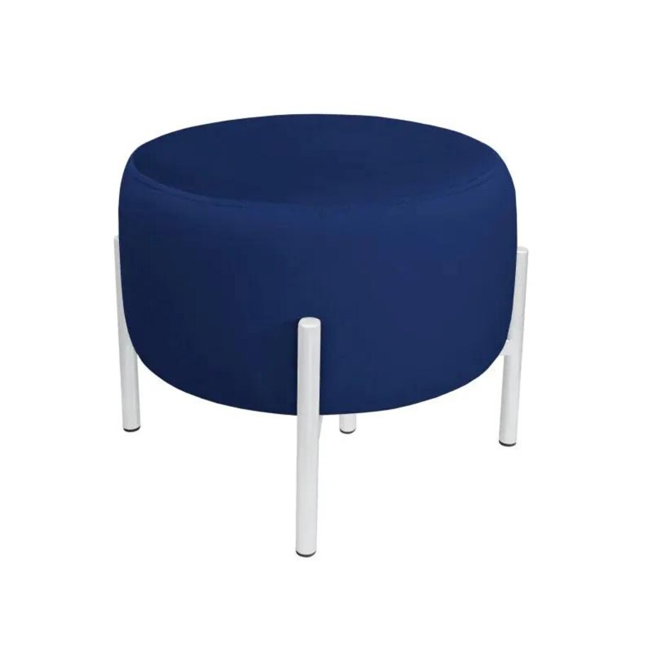 Pufa WILFRED MG VELVET granatowa/biała