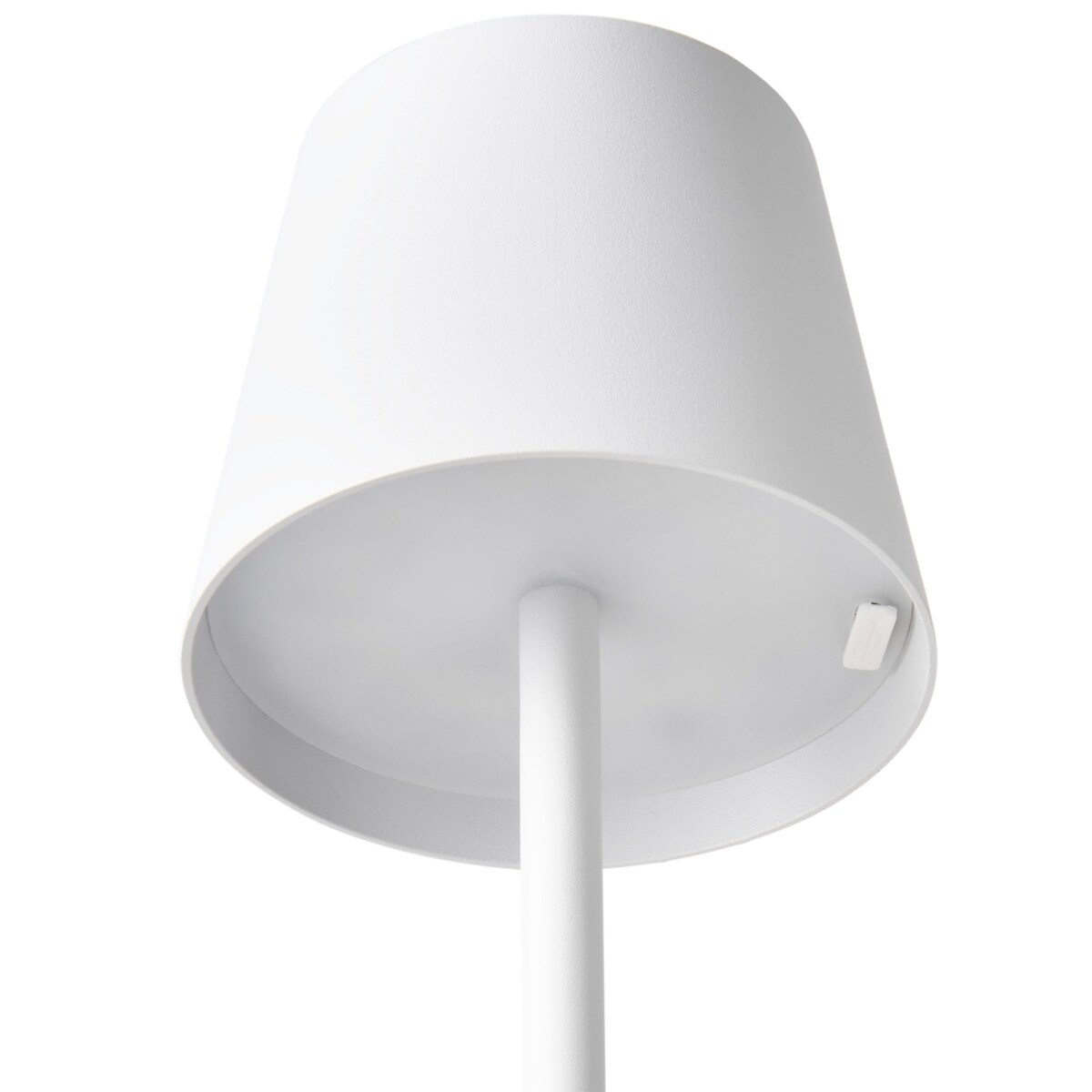 Bezprzewodowa lampa stołowa metalowa biała VALIRA