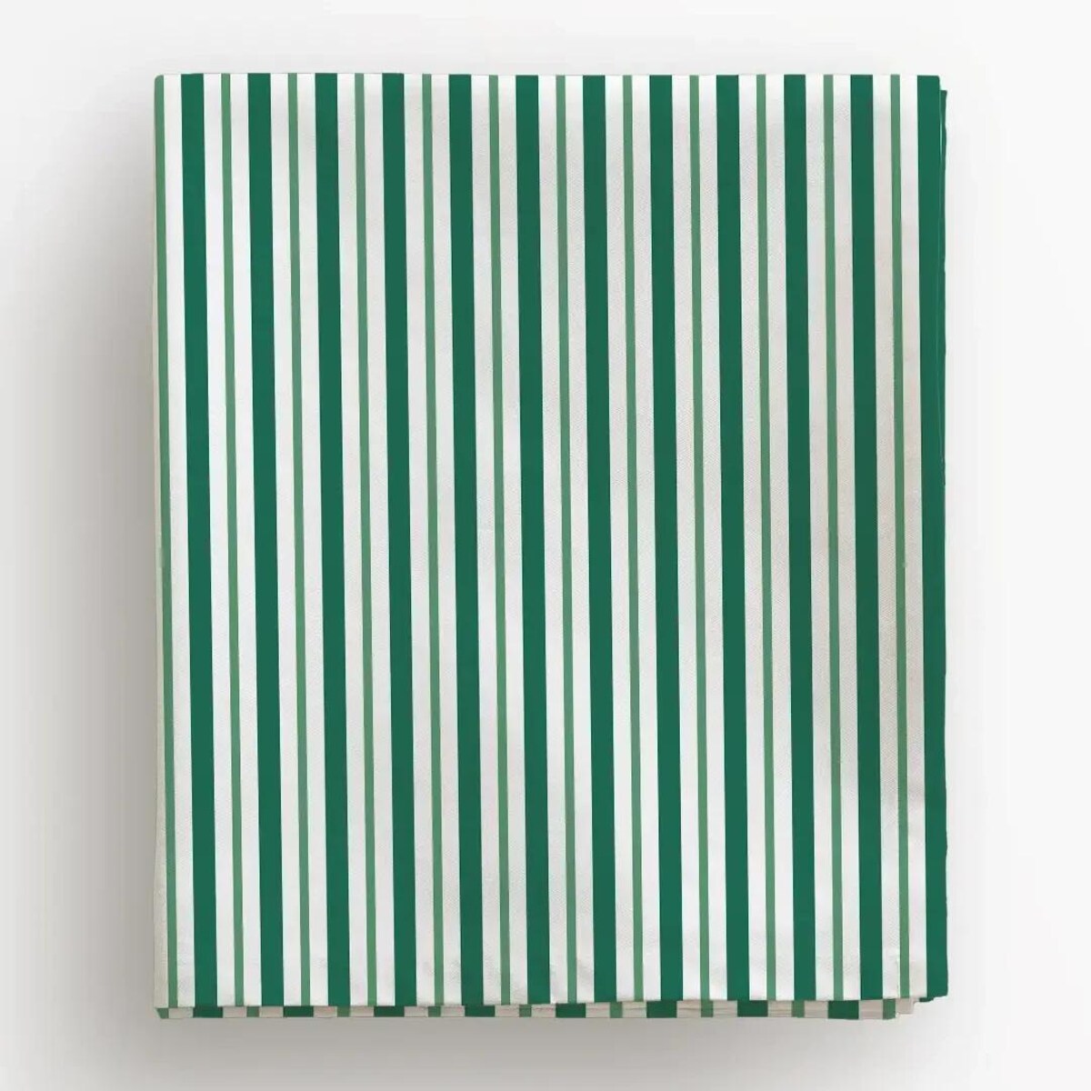 Obrus świąteczny - klasyczne zielone świąteczne paski - 140x140