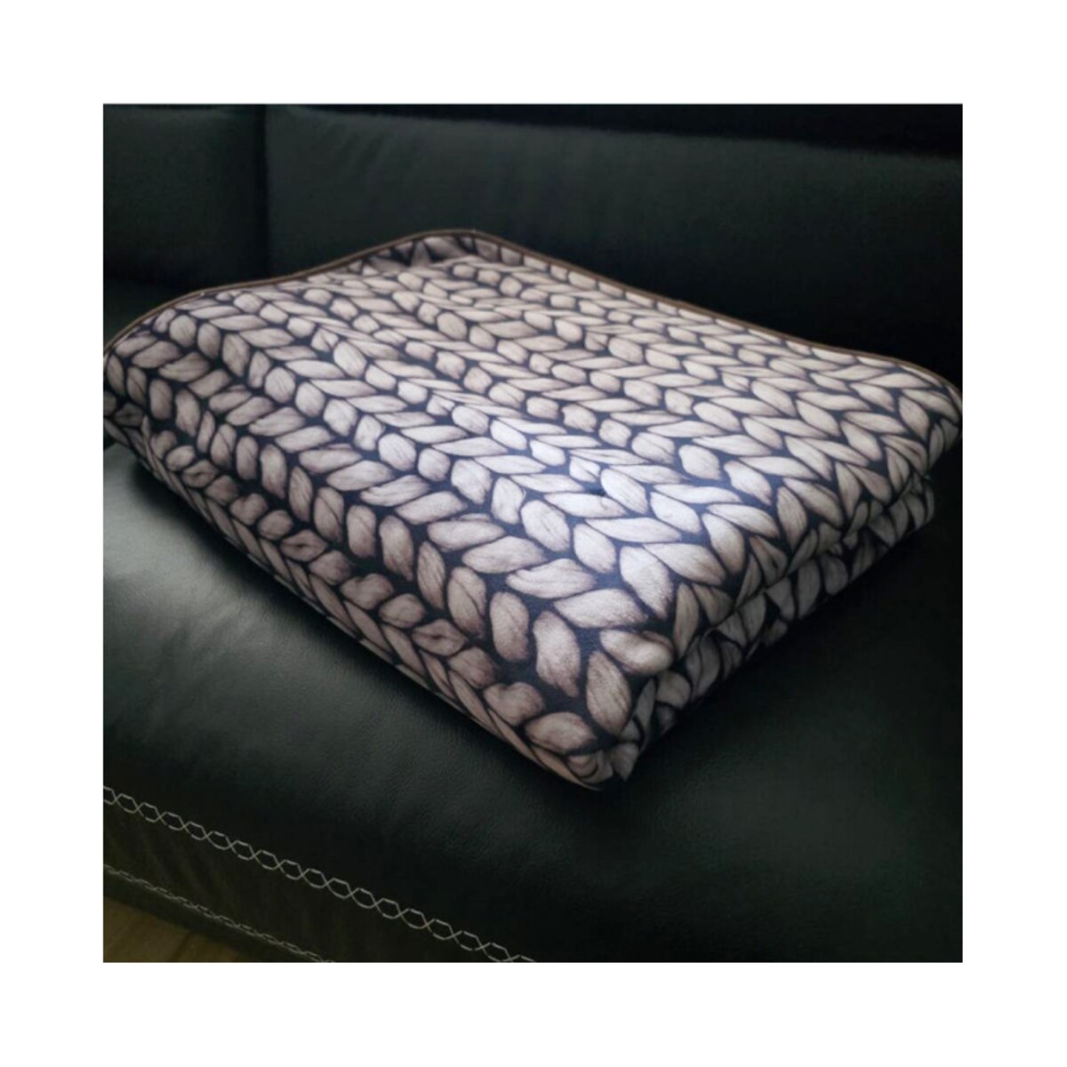 Narzuta drukowana 160x200 cm KNITT BROWN