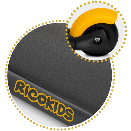 Hulajnoga trójkołowa balansowa dla dzieci 3w1 Ricokids Cubi czarno-żółta