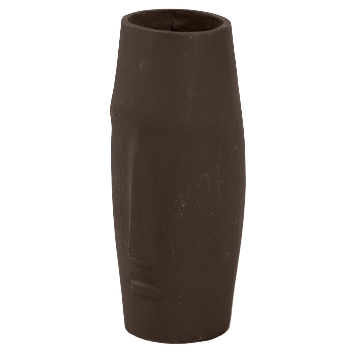 Wazon Aluminiowy Zdobiony Dekoracyjny Waza Ozdobna Na Kwiaty Twarz 8X20 Cm Brązowy