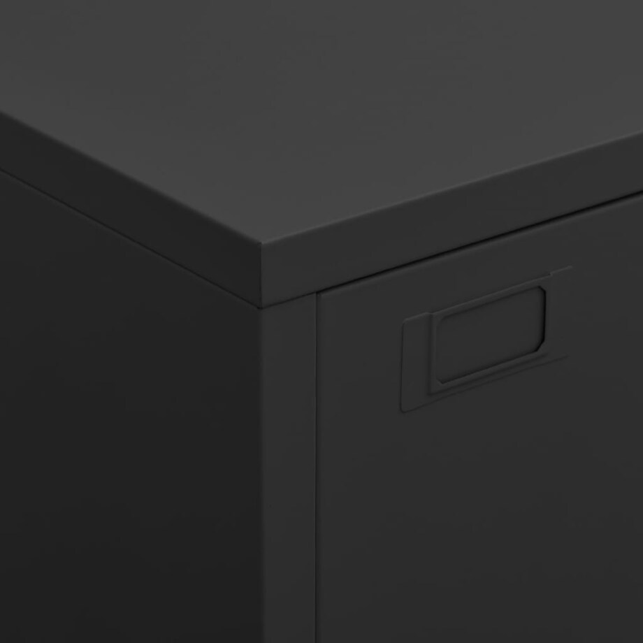 vidaXL Industrialna szafka, czarna, 75x40x115 cm, metalowa