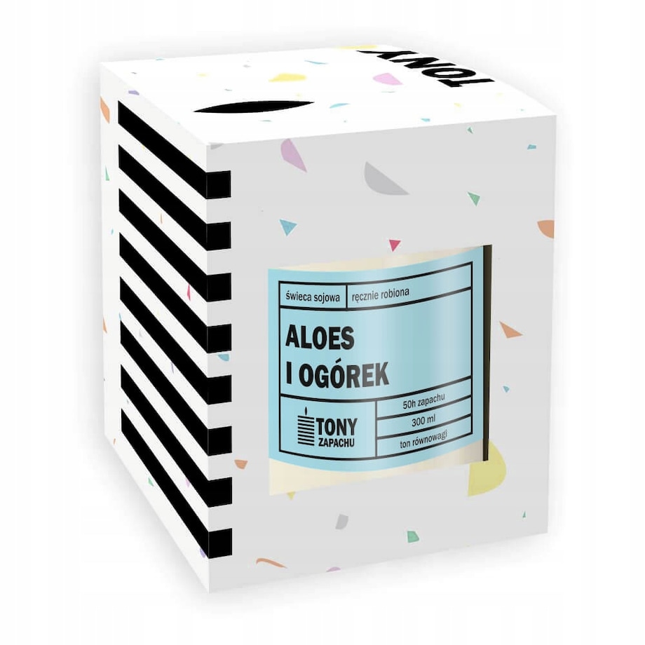 Naturalna świeca zapachowa sojowa w słoiku zapach ALOES I OGÓREK na prezent