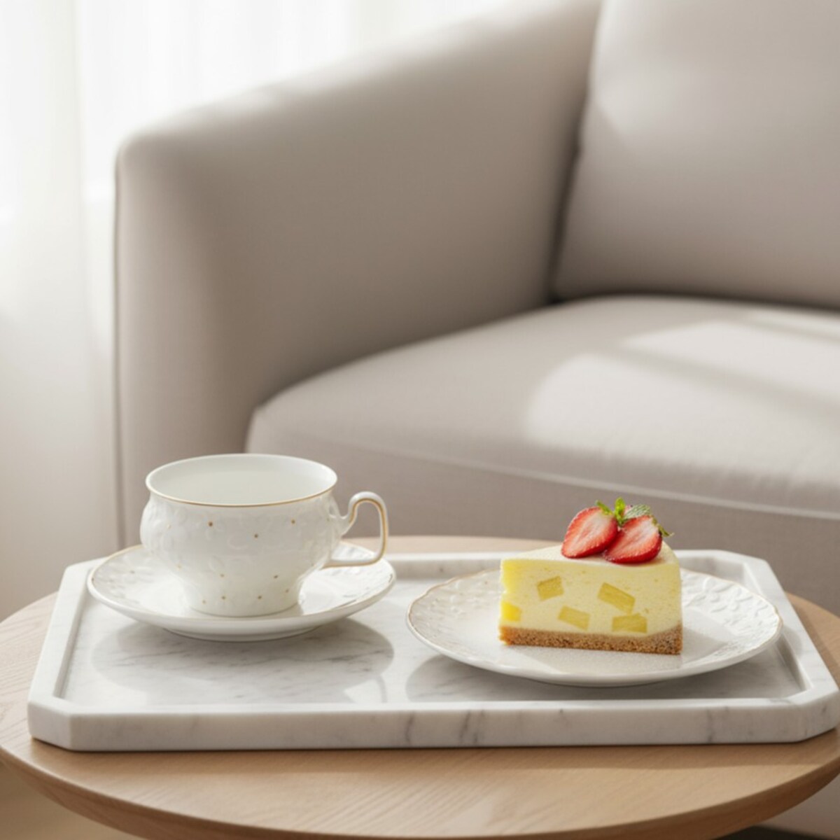 VILLA ITALIA Talerzyk deserowy porcelanowy 21 cm FIORELLA