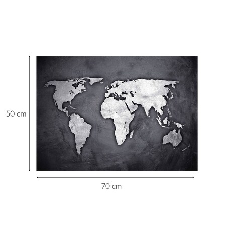 Naklejka na ścianę mapa świata, 50 x 70 cm