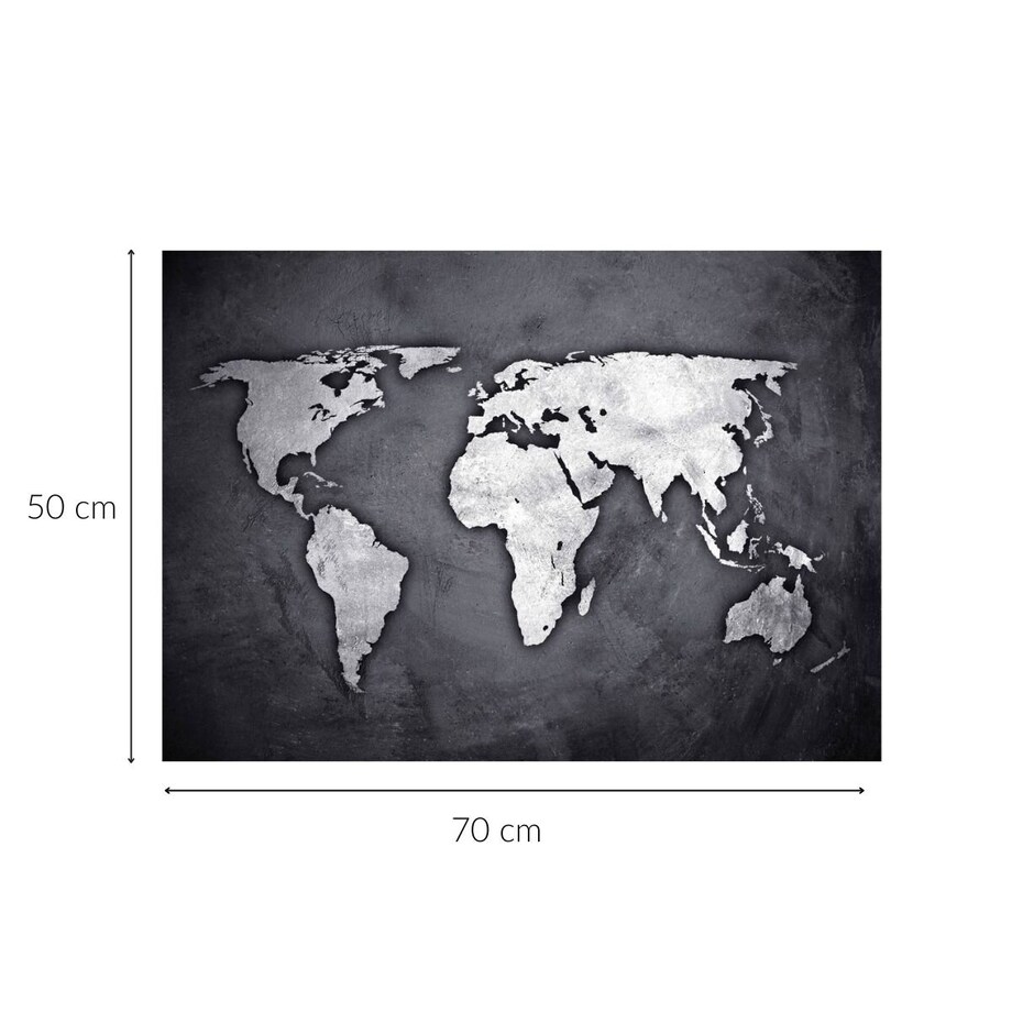 Naklejka na ścianę mapa świata, 50 x 70 cm