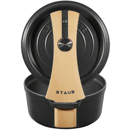 Drewniany uchwyt na pokrywkę Staub