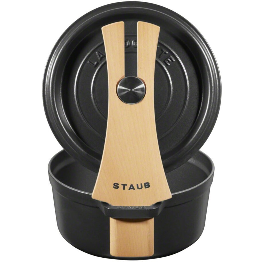 Drewniany uchwyt na pokrywkę Staub