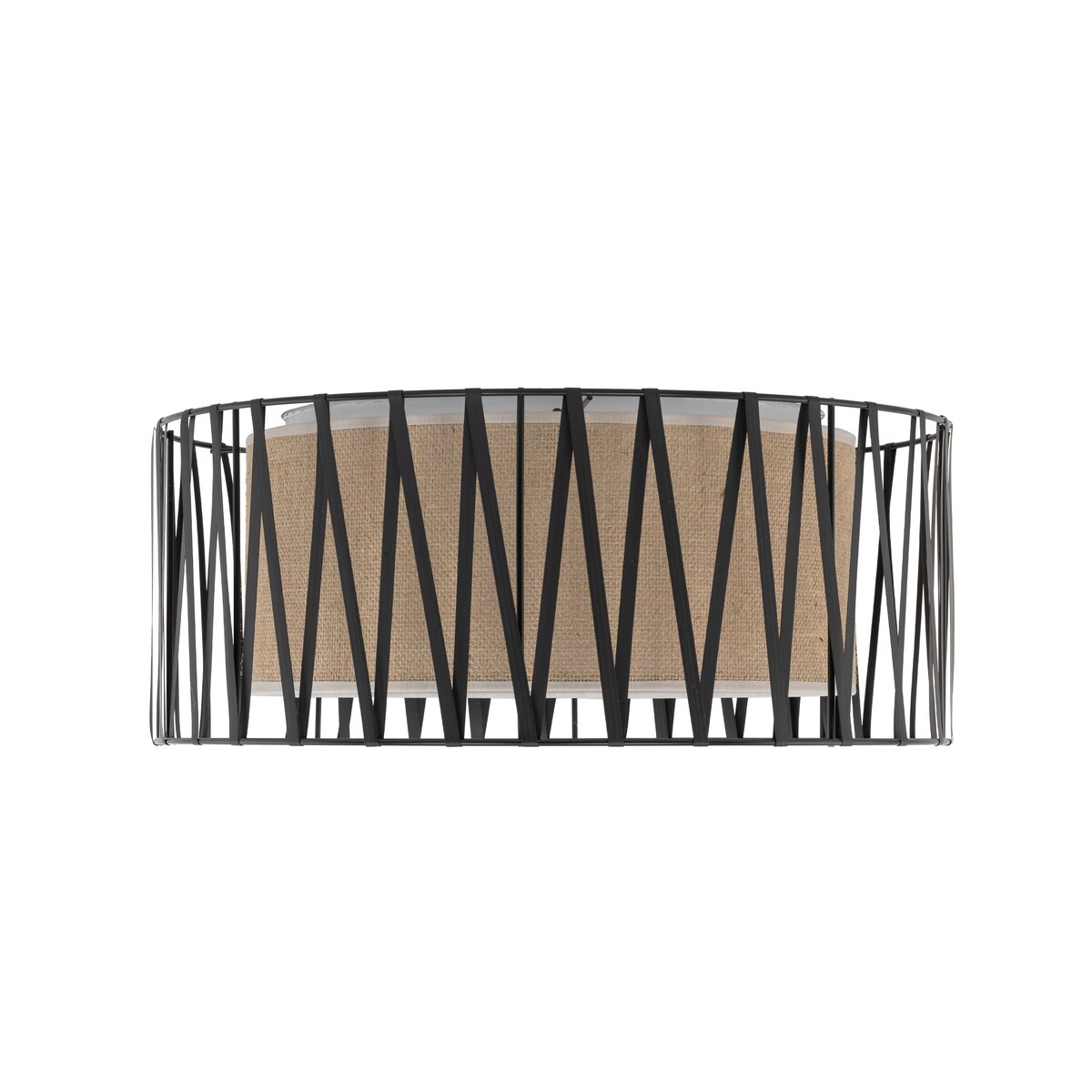 Lampa sufitowa TK Lighting HARMONY NATURE 50 5940 czarno-biała z jutą E27 4x15W do salonu i jadalni
