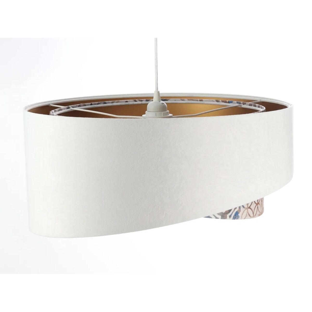 Lampa wisząca ALBIT GOLD biała/złota