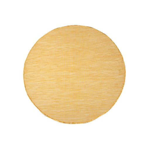 Dywan okrągły na zewnątrz i do wnętrz gładki Paloa 27780 Żółty 120x120